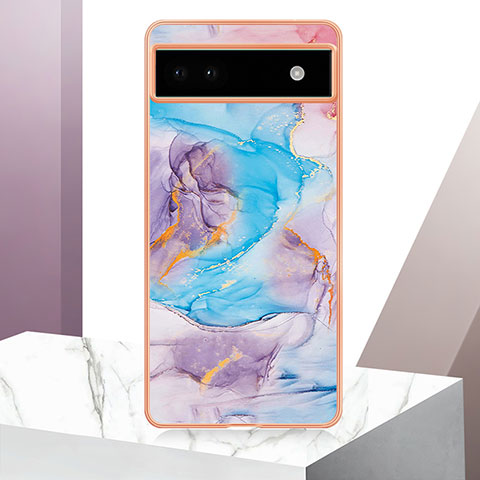 Funda Silicona Gel Goma Patron de Moda Carcasa Y04B para Google Pixel 6a 5G Azul