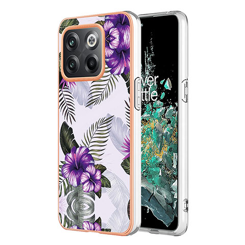 Funda Silicona Gel Goma Patron de Moda Carcasa Y04B para OnePlus Ace Pro 5G Morado