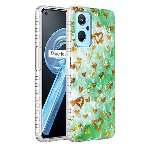 Funda Silicona Gel Goma Patron de Moda Carcasa Y04B para Oppo A96 4G Menta Verde