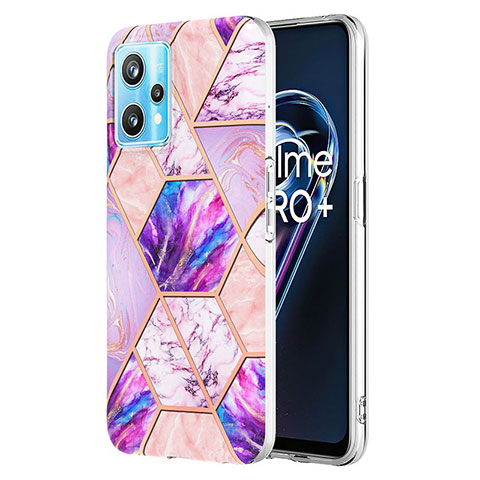 Funda Silicona Gel Goma Patron de Moda Carcasa Y04B para Realme 9 Pro 5G Purpura Claro