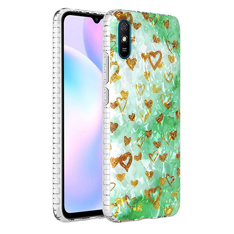 Funda Silicona Gel Goma Patron de Moda Carcasa Y04B para Xiaomi Redmi 9AT Verde