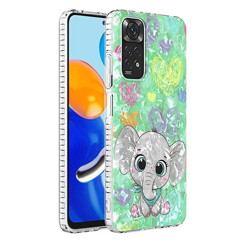 Funda Silicona Gel Goma Patron de Moda Carcasa Y04B para Xiaomi Redmi Note 11 4G (2022) Menta Verde