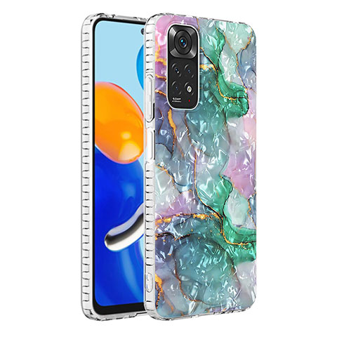 Funda Silicona Gel Goma Patron de Moda Carcasa Y04B para Xiaomi Redmi Note 11 4G (2022) Verde Noche