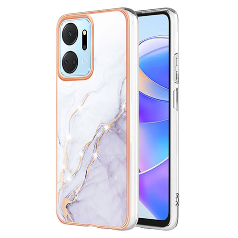 Funda Silicona Gel Goma Patron de Moda Carcasa Y05B para Huawei Honor X7a Blanco