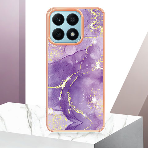 Funda Silicona Gel Goma Patron de Moda Carcasa Y05B para Huawei Honor X8a 4G Morado