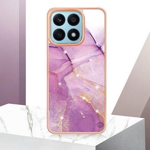 Funda Silicona Gel Goma Patron de Moda Carcasa Y05B para Huawei Honor X8a 4G Purpura Claro