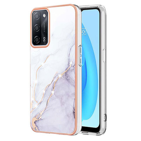 Funda Silicona Gel Goma Patron de Moda Carcasa Y05B para Oppo A53s 5G Blanco