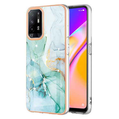 Funda Silicona Gel Goma Patron de Moda Carcasa Y05B para Oppo F19 Pro+ Plus 5G Verde