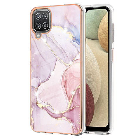 Funda Silicona Gel Goma Patron de Moda Carcasa Y05B para Samsung Galaxy A12 Rosa