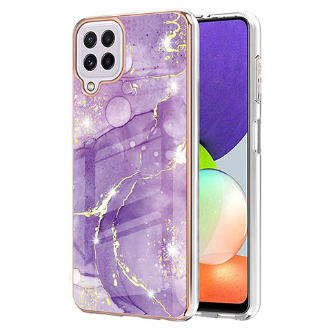 Funda Silicona Gel Goma Patron de Moda Carcasa Y05B para Samsung Galaxy A22 4G Morado