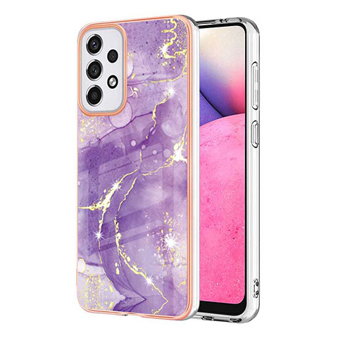 Funda Silicona Gel Goma Patron de Moda Carcasa Y05B para Samsung Galaxy A33 5G Morado