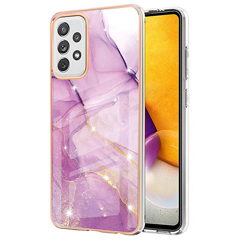 Funda Silicona Gel Goma Patron de Moda Carcasa Y05B para Samsung Galaxy A72 4G Purpura Claro