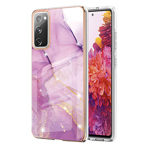 Funda Silicona Gel Goma Patron de Moda Carcasa Y05B para Samsung Galaxy S20 FE 4G Purpura Claro