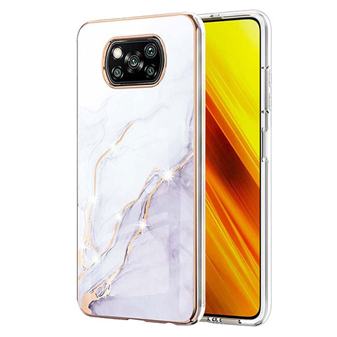 Funda Silicona Gel Goma Patron de Moda Carcasa Y05B para Xiaomi Poco X3 Pro Blanco