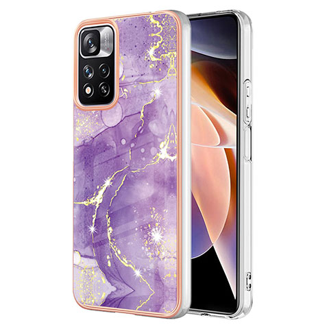 Funda Silicona Gel Goma Patron de Moda Carcasa Y05B para Xiaomi Poco X4 NFC Morado