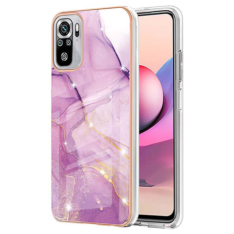 Funda Silicona Gel Goma Patron de Moda Carcasa Y05B para Xiaomi Redmi Note 10 4G Purpura Claro