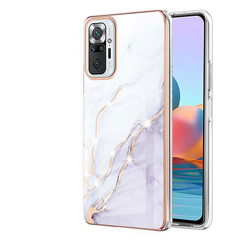 Funda Silicona Gel Goma Patron de Moda Carcasa Y05B para Xiaomi Redmi Note 10 Pro 4G Blanco