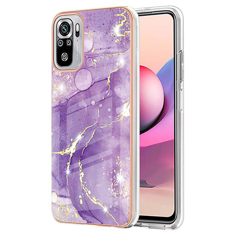 Funda Silicona Gel Goma Patron de Moda Carcasa Y05B para Xiaomi Redmi Note 10S 4G Morado