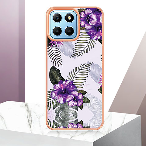 Funda Silicona Gel Goma Patron de Moda Carcasa Y06B para Huawei Honor 70 Lite 5G Morado