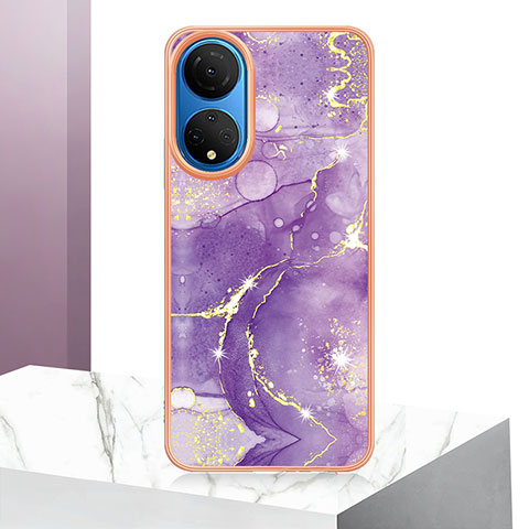 Funda Silicona Gel Goma Patron de Moda Carcasa Y06B para Huawei Honor X7 Morado