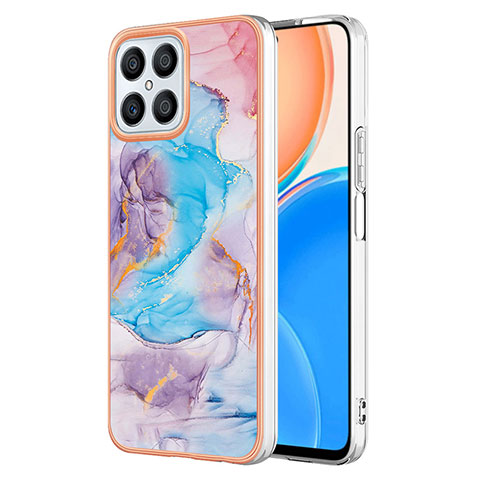 Funda Silicona Gel Goma Patron de Moda Carcasa Y06B para Huawei Honor X8 4G Azul