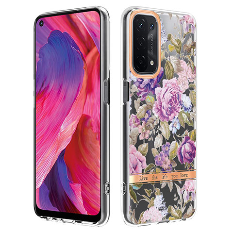 Funda Silicona Gel Goma Patron de Moda Carcasa Y06B para Oppo A54 5G Purpura Claro