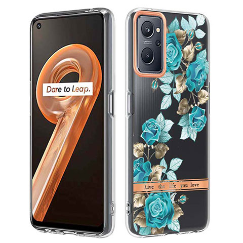 Funda Silicona Gel Goma Patron de Moda Carcasa Y06B para Oppo A96 4G Cian