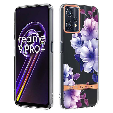 Funda Silicona Gel Goma Patron de Moda Carcasa Y06B para Realme 9 4G Morado