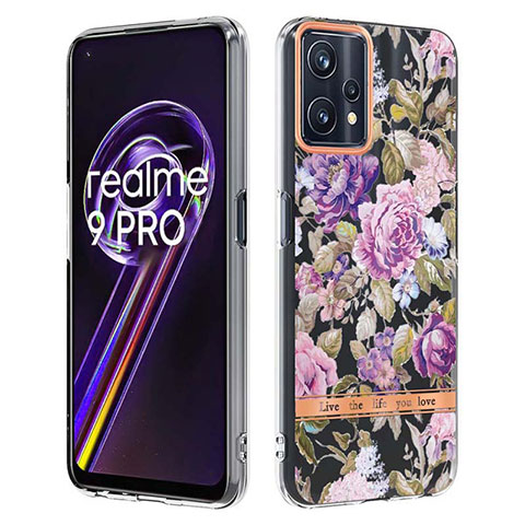 Funda Silicona Gel Goma Patron de Moda Carcasa Y06B para Realme 9 Pro 5G Purpura Claro