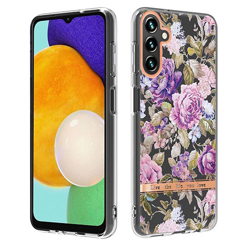 Funda Silicona Gel Goma Patron de Moda Carcasa Y06B para Samsung Galaxy A04s Purpura Claro