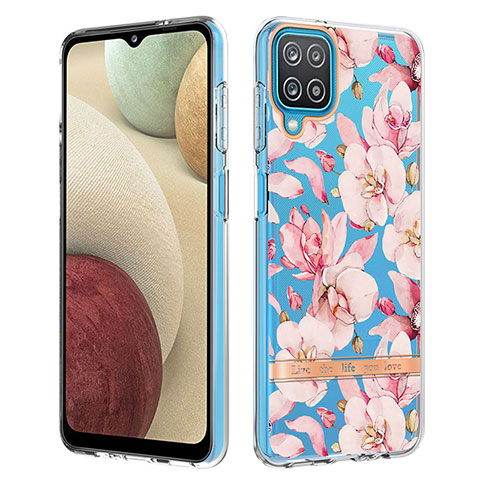 Funda Silicona Gel Goma Patron de Moda Carcasa Y06B para Samsung Galaxy A12 5G Rosa