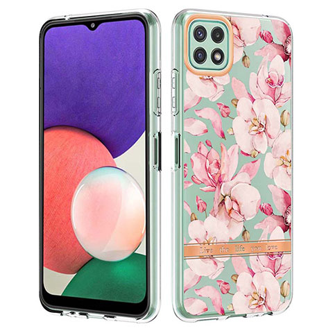 Funda Silicona Gel Goma Patron de Moda Carcasa Y06B para Samsung Galaxy A22 5G Rosa