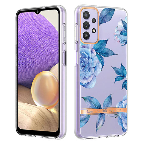 Funda Silicona Gel Goma Patron de Moda Carcasa Y06B para Samsung Galaxy A23 4G Azul