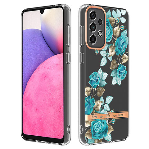 Funda Silicona Gel Goma Patron de Moda Carcasa Y06B para Samsung Galaxy A33 5G Cian