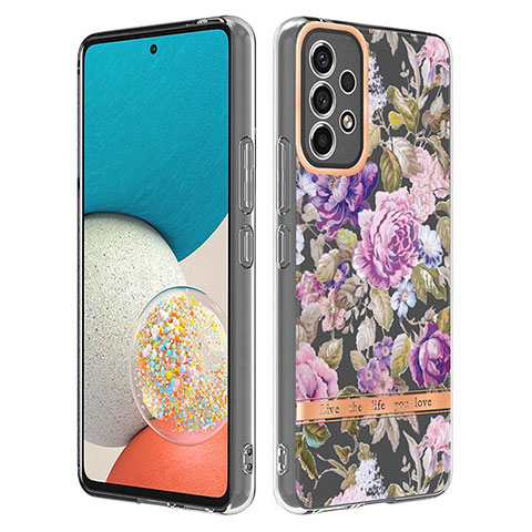 Funda Silicona Gel Goma Patron de Moda Carcasa Y06B para Samsung Galaxy A53 5G Purpura Claro