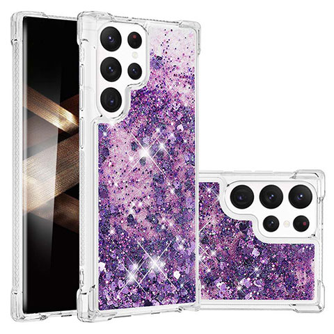 Funda Silicona Gel Goma Patron de Moda Carcasa Y06B para Samsung Galaxy S24 Ultra 5G Morado