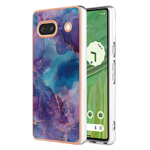 Funda Silicona Gel Goma Patron de Moda Carcasa Y07B para Google Pixel 7a 5G Morado