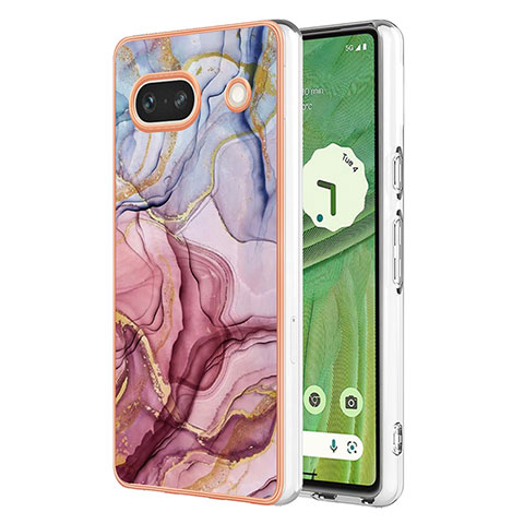 Funda Silicona Gel Goma Patron de Moda Carcasa Y07B para Google Pixel 7a 5G Purpura Claro