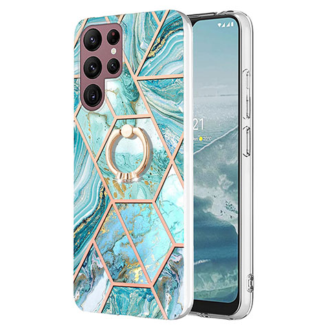 Funda Silicona Gel Goma Patron de Moda Carcasa Y13B para Samsung Galaxy S23 Ultra 5G Cian