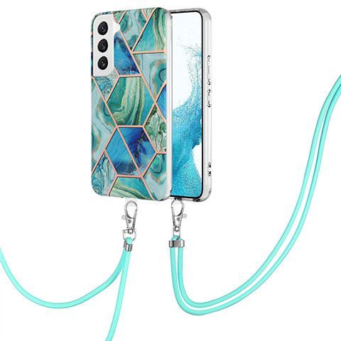 Funda Silicona Gel Goma Patron de Moda Carcasa Y18B para Samsung Galaxy S22 5G Azul