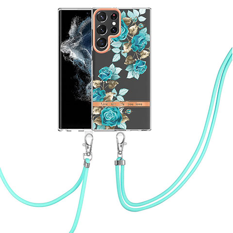 Funda Silicona Gel Goma Patron de Moda Carcasa Y22B para Samsung Galaxy S23 Ultra 5G Cian