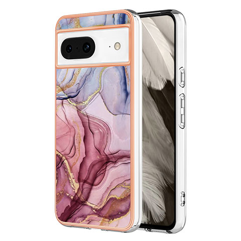 Funda Silicona Gel Goma Patron de Moda Carcasa YB1 para Google Pixel 8 5G Purpura Claro