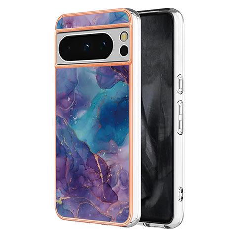 Funda Silicona Gel Goma Patron de Moda Carcasa YB1 para Google Pixel 8 Pro 5G Morado