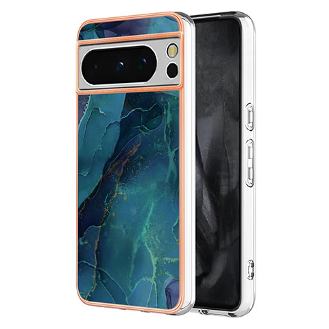 Funda Silicona Gel Goma Patron de Moda Carcasa YB1 para Google Pixel 8 Pro 5G Verde