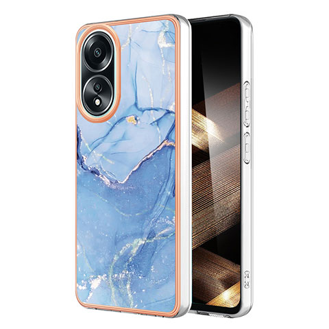 Funda Silicona Gel Goma Patron de Moda Carcasa YB1 para Oppo A58 4G Azul