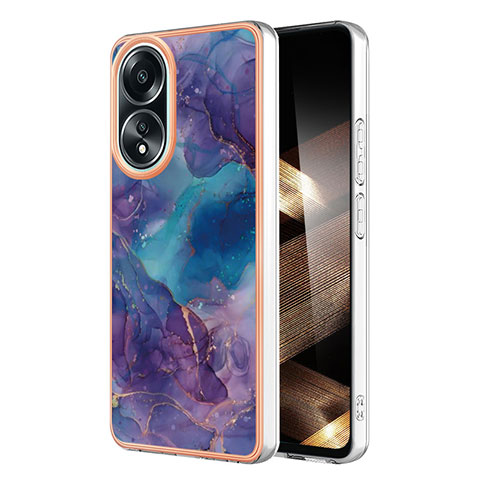 Funda Silicona Gel Goma Patron de Moda Carcasa YB1 para Oppo A58 4G Morado