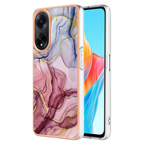 Funda Silicona Gel Goma Patron de Moda Carcasa YB1 para Oppo A98 5G Purpura Claro