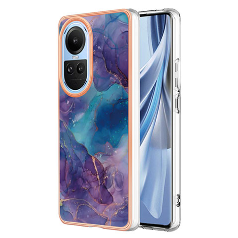 Funda Silicona Gel Goma Patron de Moda Carcasa YB1 para Oppo Reno10 5G Morado