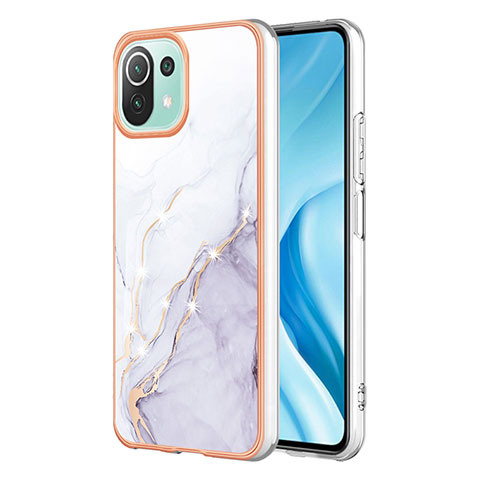 Funda Silicona Gel Goma Patron de Moda Carcasa YB1 para Xiaomi Mi 11 Lite 4G Blanco