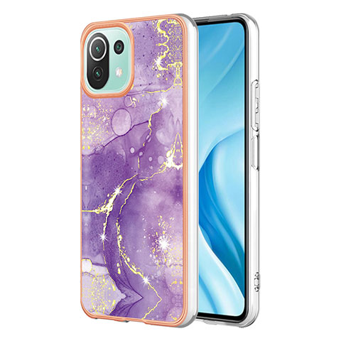 Funda Silicona Gel Goma Patron de Moda Carcasa YB1 para Xiaomi Mi 11 Lite 4G Morado